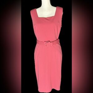NY&C Elegant Pink Sleeveless Belted Dress NWT, M